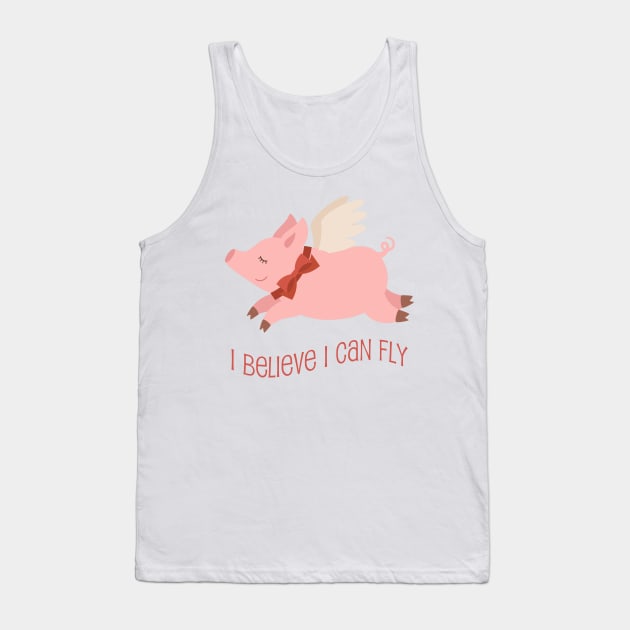 Flying Pig Inspirational Tank Top by CafePretzel